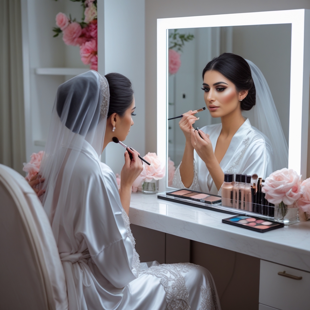 سالن ماه زاد میکاپ شینیون عروس با خدمات VIP در اصفهان مرداویج