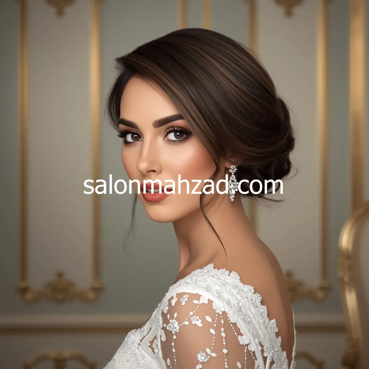 سالن ماهزاد میکاپ شینیون عروس با میکاپ آرتیست متخصص در اصفهان خیابان وحید