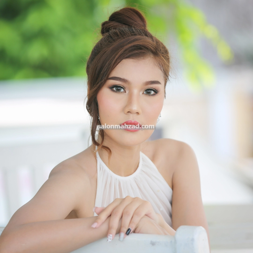 میکاپ شنیون عروس اروپایی در اصفهان